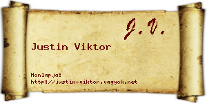 Justin Viktor névjegykártya