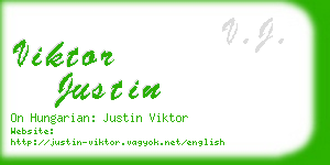 viktor justin business card